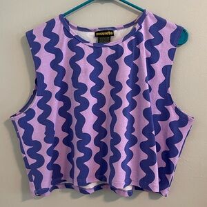 Nooworks Purple Squiggle Summer Tank Top